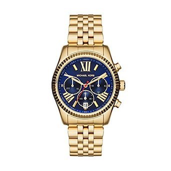 マイケルコース Michael Kors Lexington Gold Stainless Steel Watch w Navy Dial and Chronograph MK6206 女性 レディース 腕時計 【並行輸入品】
