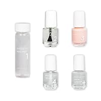 Vista 23 de Dazzle Dry Mini Kit Sistema de 4 Pasos - Encanto Atractivo - Un rosa pálido con un acabado cremoso. Crema de cobertura completa.