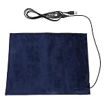 USB Heat Mat Carbon Fibre Heating Pad 5V 2A 45℃ Electric Cloth Heat Pad Heating for Clothes Pet Warmer with Timer Function for 30 Minutes 24x30cm