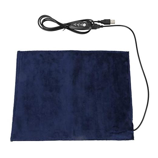 Akozon USB Heating Pad 5V 2A Electric Cloth Heater Washable Foldable Pad 45℃ 9.511.8in 3 Mode Adjustable Temperature and Timer for Clothes Seat Pet Warmer