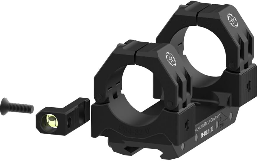 american rifle Company M-Brace 1-Piece Picatinny Scope Mount 20 MOA 34mm Rings Matte Black High