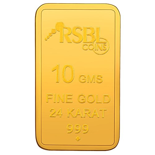 RSBL  10 gm, 24k (999) Yellow Gold Ecoins Precious Bar