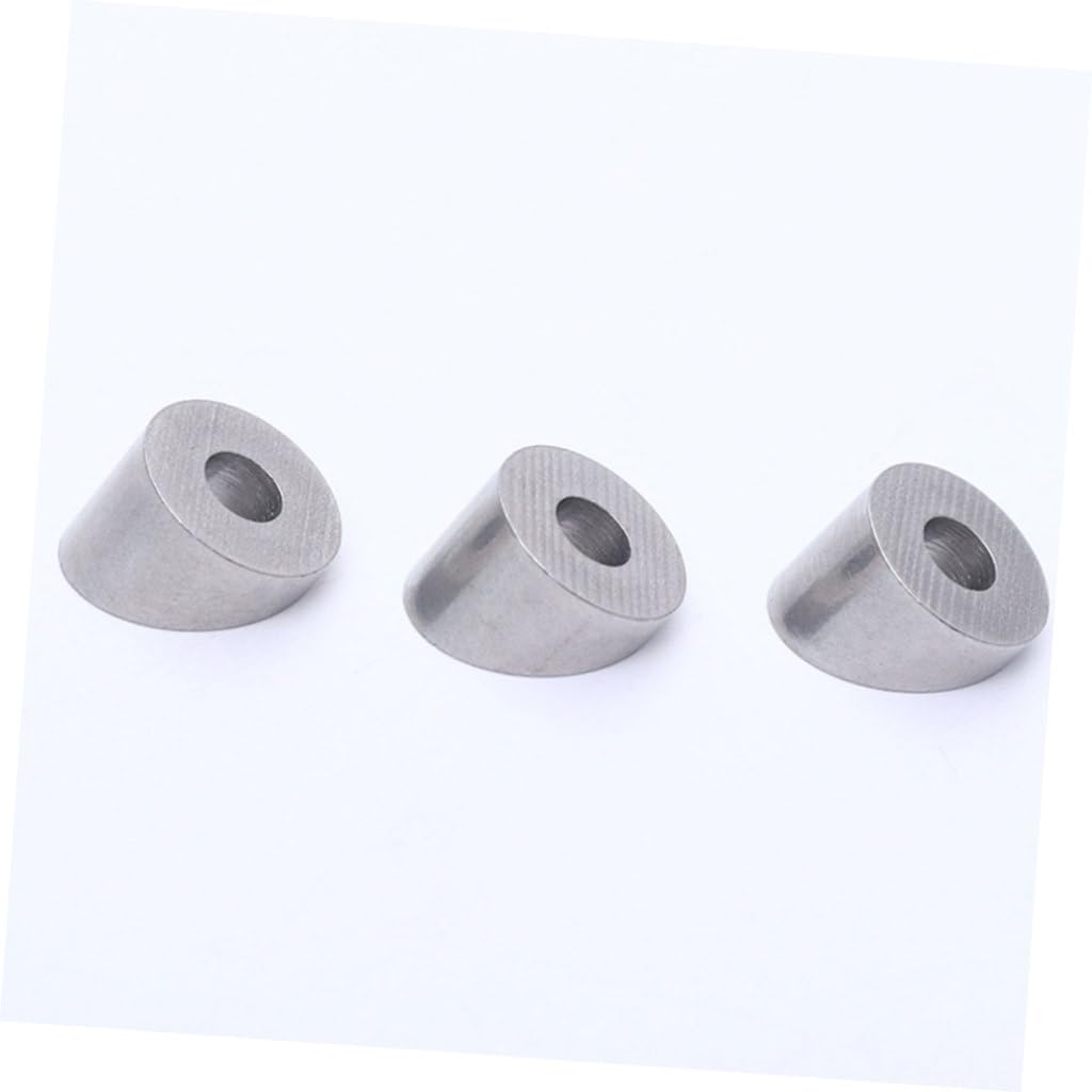 Uonlytech 8Pcs Stainless Steel Beveled Cable Angle Washers for Deck Cable Railing Hardware, 1/4 Inch 35-Degree Stair Railing Wire Connectors, Metal Fasteners for Outdoor Deck Posts