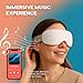 KS SHOP Eye Massager with Heat & Cooling | 12 Precision Massage Nodes | Bluetooth Music | 4 Massage Modes | 2400mAh Battery | Relaxation for Eye Strain, Dry Eyes, Stress & Headaches