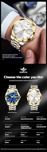 Image of OLEVS Automatic Men Watches Mechanical Luxury Self Winding Wrist Watch Stainless Steel Waterproof Wrist Watches