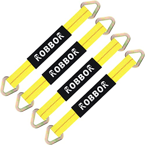 Axle Straps 10000 Lbs Break Strength 3335 Lbs Working Load Yellow Car Axle Tie Down Straps for Securing Car Transport Hauler Tow Truck 4x4 Off-Road Straps（36 Inch）