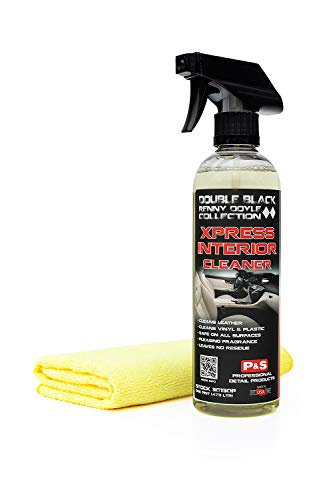 P&S Professional Detail Products - Xpress Interior Cleaner w/One Premium Microfiber Towel by The Rag Company - Perfect for Cleaning All Vehicle Interior Surfaces of Traffic Marks (1 Pint)