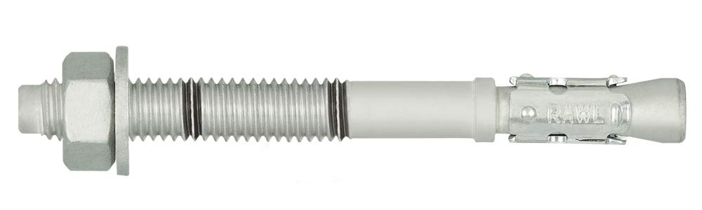 Rawlplug R-HPTIIZF Opzione 1 Bullone passante in fiocchi di zinco, dimensione filettatura M12, lunghezza 150 mm, 50 pezzi