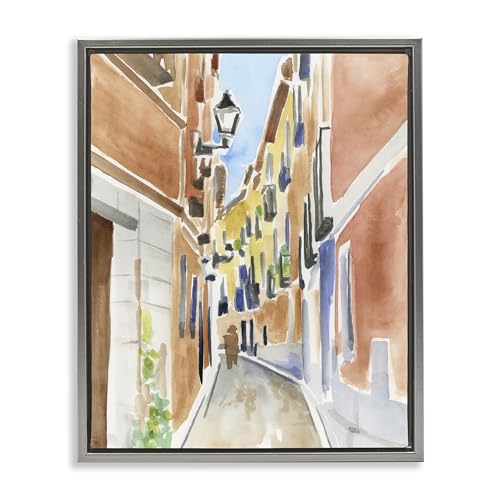 Abstract Madrid Architecture, 25 x 31 Inch Canvas in Floater Frame