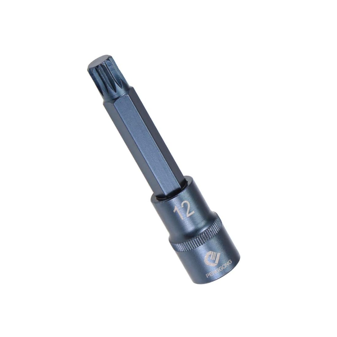 TA-VIGOR Triple Square Spline Bit Socket, 1/2" Drive x M12 (12mm) CR-V Key Socket, Premium S2 Steel Bits