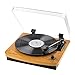 Produktbild MUSITREND Holz-Plattenspieler 33/45/78 Speed mit Staubdeckel-Vinyl-Spieler mit eingebauten Lautsprechern, PC-Aufnahme, 3,5-mm-AUX-Eingang und Kopfhörerbuchse, Line-Out für Externe Lautsprecher