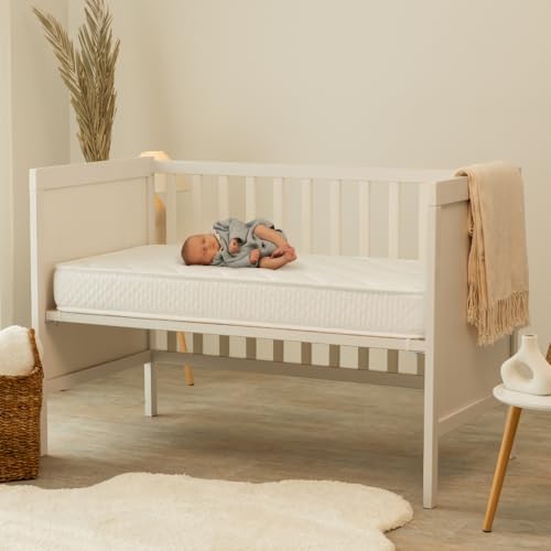 Nalui - Colchón Cuna Viscoelástico 60 x 120 cm Baby One Núcleo HR Adapt Foam, Tejido 3D Transpirable y Tejido Strech Hipoalergénico, Certificado Oeko-Tex® | Hecho en España. Altura ±12cm, Blanco 2 Nalui - Colchón Cuna Viscoelástico 60 x 120 cm Baby One Núcleo HR Adapt Foam, Tejido 3D Transpirable y Tejido Strech Hipoalergénico, Certificado Oeko-Tex® | Hecho en España. Altura ±12cm, Blanco - Imagen 3