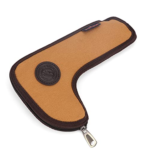 Tourbon Hunting Shooting Canvas Rifle Bolt Holder Carrier Pouch Case Wallet Cover - Brown #TOP3
