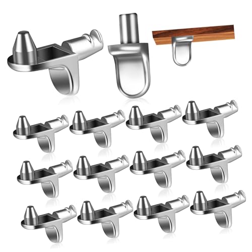 SOIMISS 40 piezas Soportes Metálicos para Estantes Tipo de Resistentes y Fáciles de Instalar Compatibles con Muebles Armarios y Bibliotecas para Fijar y Reforzar Valdas