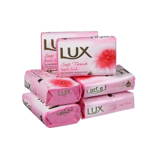 LUX Bar Soap for glowing skin Rose with Vitamin C E and Glycerine 75g x 6
