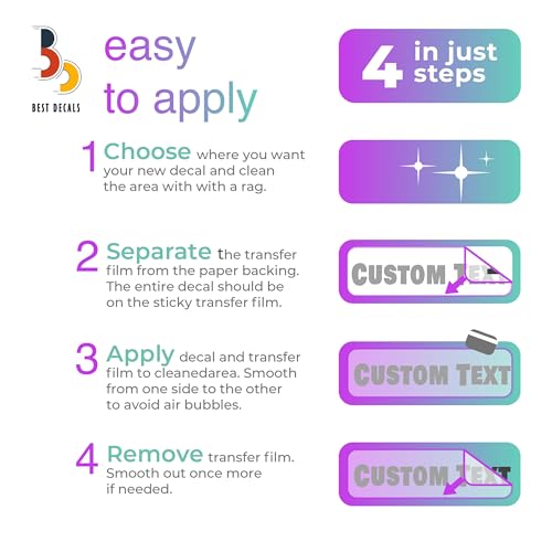 Design Your Own Custom Vinyl Lettering Decal Sticker - 20 Fonts & 20 Colors - Car, Business, Boat, Truck, Door, Trailer, Windshield - Personalized Stickers, Names, Numbers, Window Decals & More