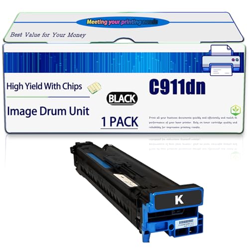 Compatible for Okidata OKI C911dn Image Drum Unit C911dn C931 C931dn Printers, High Yield 40000 Pages, with Chip (1 Pack Black)