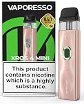 VAPORESSO XROS 4 MINI POD Vape Kit [Champagne Gold] - Compact, Prolonged Lifespan, Fast Rechargeable Battery, Comfortable Grip, Refillable, E Cigarettes, No Nicotine No Liquid