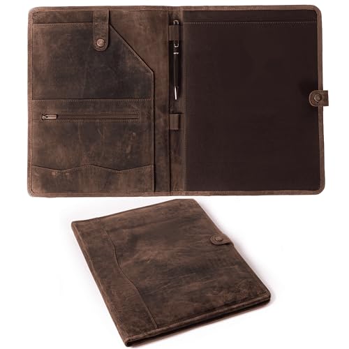 Leather Portfolio, Leather Binder with Pen, Leather Portfolio for Men and Women, Leather Padfolio, Leather Folder, Portfolio Binder, Business Portfolio Men and Women by NomadCraftsCo. - Image 2