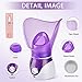 Crybeno Facial Steamer - Nano Ionic Face Steamer for Deep Cleaning, Hot Mist Face Humidifier Set for Women & Men, Moisturizing Cleansing Pores with Blackhead Remover Kit, Purple