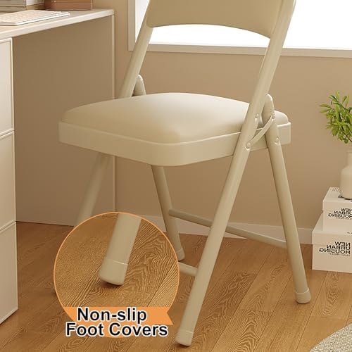 Pink Folding Chairs with Padded Cushion - Foldable PU Leather Lounge Chair for Home, Office, Outdoor, and Party Use - Comfortable & Stylish Seating Solution