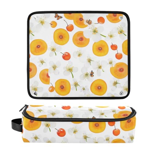 Bolsa organizadora para herramientas de cabello con tapete resistente al calor y cierre, para planchas, rizadores y secadores miniatura 3