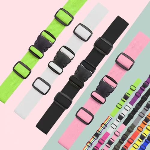 CCAIPU Adjustable Chest Strap Backpack, Pack of 2 Nylon Backpack Straps with Quick Release, Non-Slip Webbing for School Bag, Blue, Durable Chest Strap for Jogging, Hiking, Outside (Light Pink) - Image 5