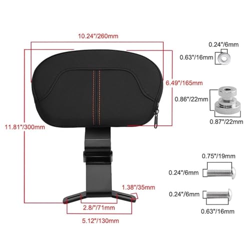 Coussin dossier arrière moto Touring Road King Street Glide FLHTCU siège