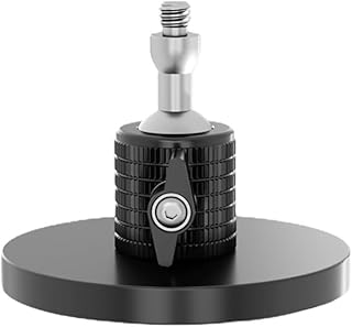 NovelGoal D66 Magnetic Base Suction Cup Mount Camera Holder Adapter Compatible with GoPro 12 11 10 for Car Photo Vlog (Only Base,Black)