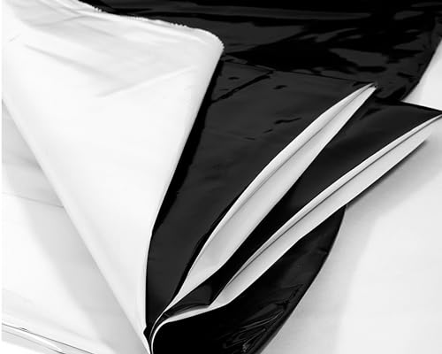 EraGreen Premium Silofolie 150 µm 5m x 4m - Abdeckplane extrem dehnbar - ideal für Pools, Garten & BAU, UV-stabil, Poolplane Schwarz/Weiß, Poolfolie, Abdeckfolie, Gartenfolie, Siloplane