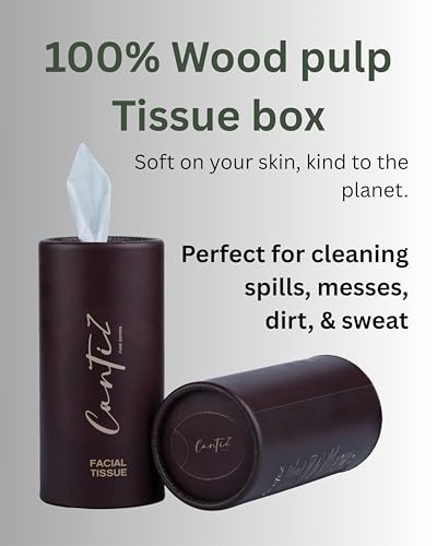 Image of Cantiz Cylindrical tissue | Car cup holder Tissue | Perfumed & non perfumed | Facial Tissue | Compact Travel Pack | Brand | 2 Ply Soft And Highly Absorbent | 100% Natural Virgin Wood Pulp |