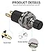 DIYhz 5Pcs Self-Locking SPST Latching Type Dash ON/Off Push Button Switch AC 250V/3A Black