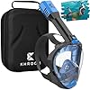 Khroom Full Face Snorkel Mask for Adults | New Valve Tech for Easy Breathing | 3X Larger Air Intake | Leak-Proof & Anti-Fog | Premium Snorkel Gear | Scuba Mask with Action Cam Mount