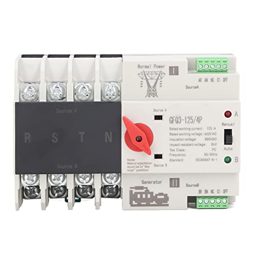Commutateur de transfert automatique 4P pour rail DIN 35mm inverseur de source double
