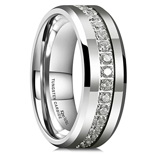 King Will Tungsten Carbide Wedding Band for Men - 8mm
