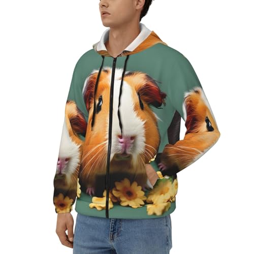 Sweat à capuche homme imprimé cochon d'inde cadeau original