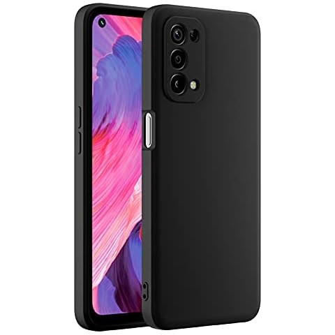 Cresee for Oppo A74 5G /A54 5G Case, Thin Silicone Cover with Microfiber Interior Camera Protection Anti-Scratch Slim Fit Flexible Phone Case for Oppo A74 5G/ A54 5G, Black Cover