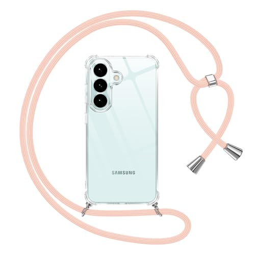 Pnakqil Coque pour Samsung Galaxy S26 Plus avec Cordon, Transparente Silicone Housse avec Réglable de Collier Anti-Chute Etui pour Samsung Galaxy S26+, Ètuis...