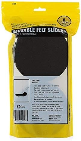 Miniatura 2 de Smart Surface 8154 - Deslizadores móviles reutilizables de fieltro para muebles de 5 pulgadas, redondos, grandes, paquete de 8 en bolsa resellable