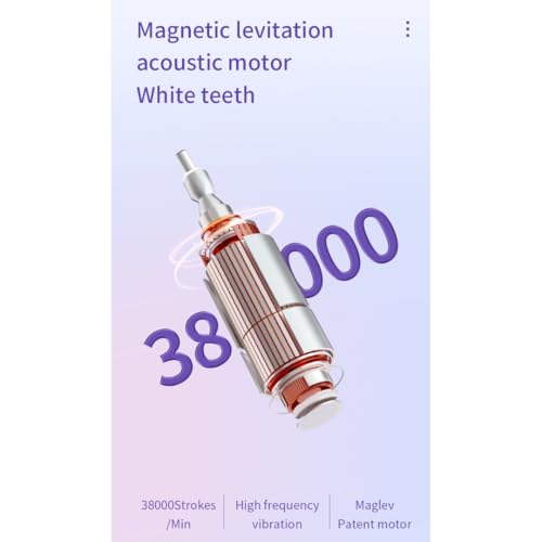 Image of AUSHA Pink Smart Sonic Electric Toothbrush for Adults | 38,000 Strokes /Min | 5 Modes | 3 Brush Heads | Wireless Charging | IPX7 Waterproof | 6-Month Battery Life
