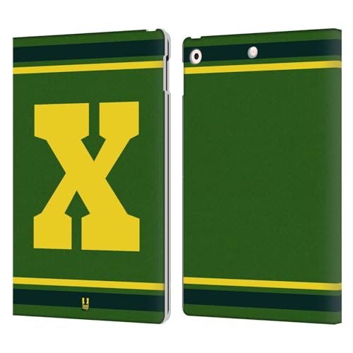 Protection iPad 10.2 cuir étui portefeuille Head Case Designs jaune 2020 2021
