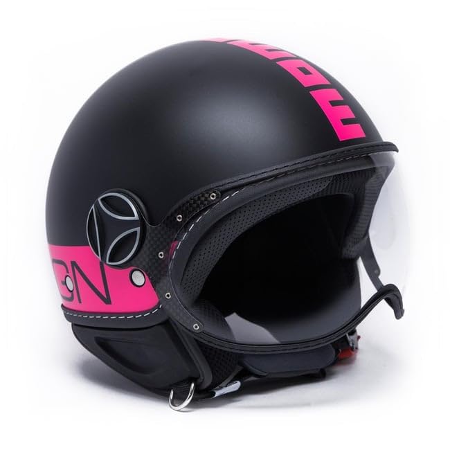 MOMODESIGN CASCO FGTR CLASSIC FLUO MATT BLACK-FUCSIA 21 XS