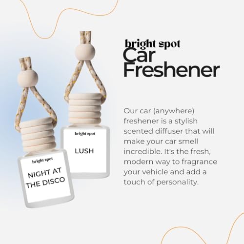 Image of Car Air Freshener - Premium Car Hanging Air Freshener, Long-Lasting Fragrance for Auto and Home (0.2 Fl Oz (Pack of 2), Night at the Disco - Amber, Cedar, Musk)