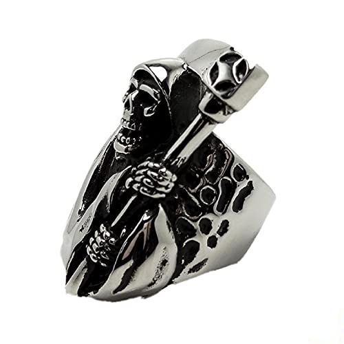 Bijou d'Halloween et squelette en acier brut sculpté