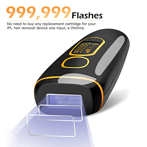 IPL Laser Hair Removal for Women and Men Hair Remover Facial Whole Body Machine Permanent Painless Device at Home 999,999 Flashes(Orange) - Thumbnail 2