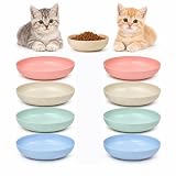 Whisker Fatigue 8 Pack Cat Bowl 5.5 Inch Shallow Wide Food Dish