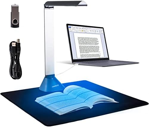 FRANAB 15MP Ultra HD Document Camera & Book Scanner with OCR Multi-Language Recognition & Auto Focus Feature – Capture A3 Size – Portable Scanning Device for Work, School – Compatible with Windows