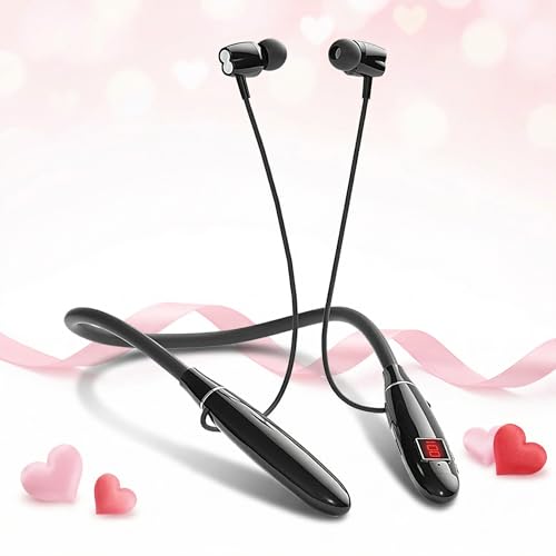 63H Bluetooth 5.3 Neckband Earphones with Digital Display