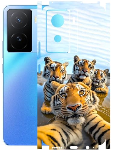 Image of AtOdds - Full Body Back Screen Guard Protector Film - Lamination Wrap Skin Sticker Compatible with IQOO Z7 (5G) | Scratchproof Matte Finish (Selfie)