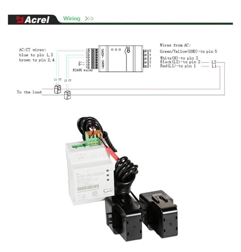Medidor de energía AGF-AE-D200 monofásico de 3 hilos y 200A 4